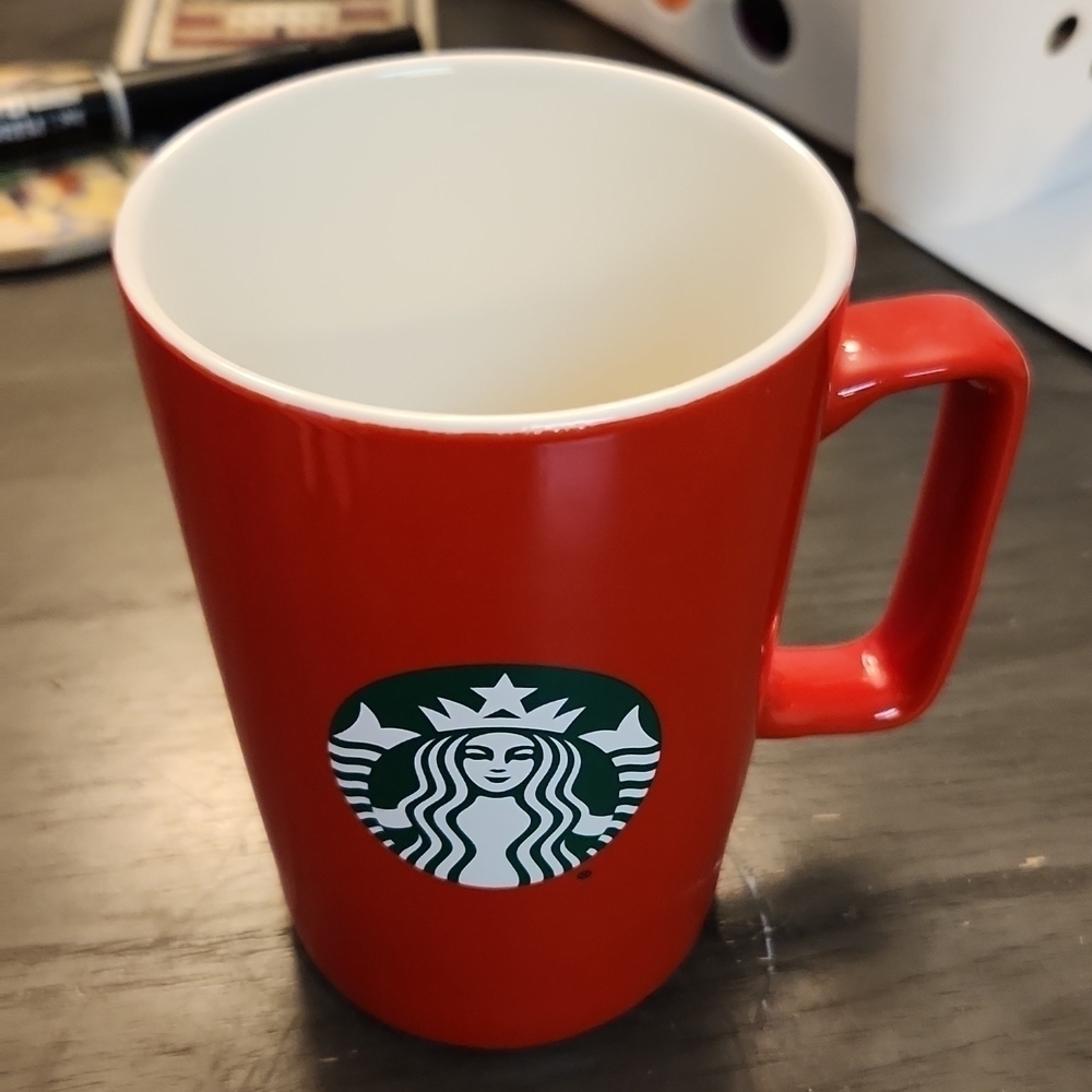 Starbucks Mermaid red mug 14oz NWT coffee cup